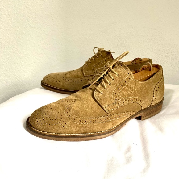 JOHNSTON & MURPHY Flex System Sheepskin Wingtip Men's Shoes. Size 9 - Picture 4 of 12